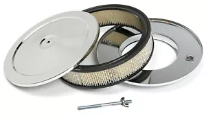 10" x 2" Chrome Air Cleaner / Filter Kit - Muscle Car Style - Holley, Edelbrock - Picture 1 of 2