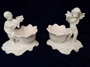 Pair of 1950’s G.H. M.C. DONALD Made in Italy Cherub/Putto Tea-light Holders - Picture 1 of 10