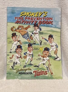 RARE 1989 Minnesota Twins Smokey's Fire Prevention Activity Book, Kirby Puckett! - Picture 1 of 6