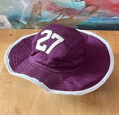 Sombrero cubo de lona ala ancha universitaria vintage años 20 30 hiedra original talla 7 1/4 Foto 1 de 4