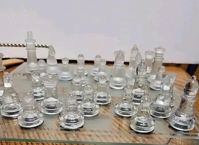Glass Chess Game Cardinal Industries Smoked Glass Board   Pre-owned - Image 1 of 4