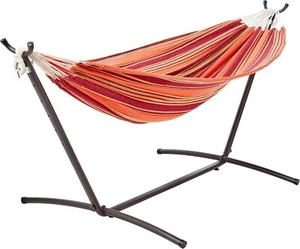 2 Person Heavy Duty Double Hammock with 9-Foot Space Saving Steel 450 lb - Picture 1 of 45
