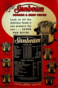 Sunbeam Cooker & Deep Fryer Cook Guide 1952 Recipe Booklet - Picture 1 of 3