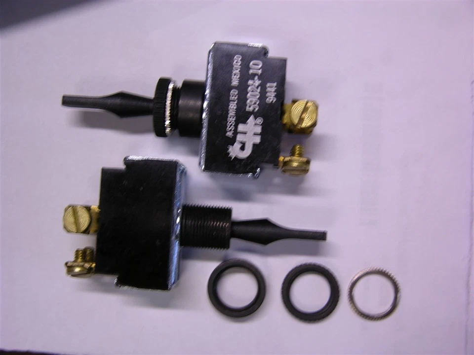 2 interruptores de palanca momentáneos Cole Hersey 59024-10 DPST 25A 12V (ON)-OFF Foto 1 de 1