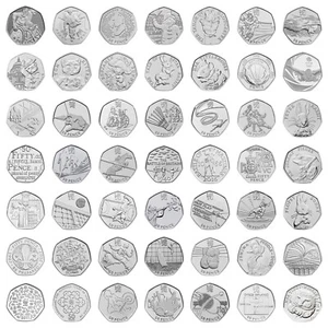 UK 50p - Kew Gardens, Beatrix Potter, Snowman, Winnie The Pooh, Paddington - Picture 1 of 71