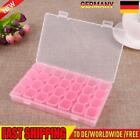 Plastic Nail Art Case Blank 28 Compartment for Jewelry Diamond Painting (Pink)