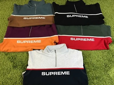 Supreme F/W 2017 2-Tone Half Zip Sweatshirt Box Logo - Image 1 of 4