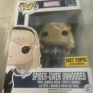 Funko Pop! Marvel: Spider-Gwen Unhooded #153 Hot Topic exclusivo (daños en caja) - Imagen 1 de 7