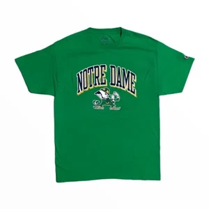 Notre Dame Fighting Irish Logo New Champion Short-Sleeve Green T Shirt Men’s L - Picture 1 of 4