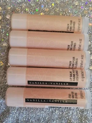 AVON FLAVOR SAVERS Avon VANILLA Flavor Savers LIP BALMS~ New/Sealed/ PACK OF 5 ~ NEXT DAY SHIPPING