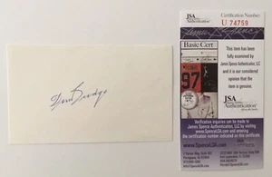 Don Budge Signed Autographed 3x5 Card JSA Certified Tennis Hall Of Fame HOF - Picture 1 of 1