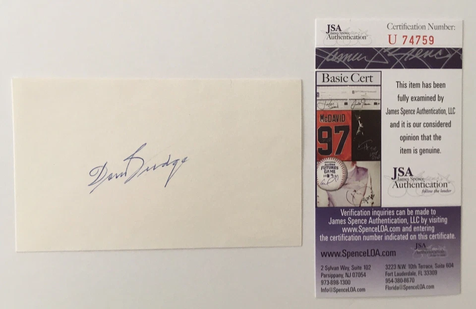 Don Budge Signed Autographed 3x5 Card JSA Certified Tennis Hall Of Fame HOF - Image 1 of 1