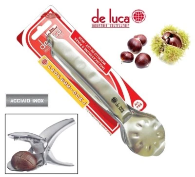 DE LUCA COLTELLERIE PINZA TAGLIA CASTAGNE IN ACCIAIO INOX 18/10 CON DOPPIA LAMA A CROCE "DE LUCA" --