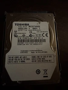 Toshiba 320GB, Intern, 5400RPM (MK3276GSX) - Bild 1 von 2