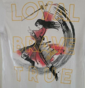 Disney Mulan Graphic T-Shirt White Girls Short Sleeve Size M New NWT - Picture 1 of 6