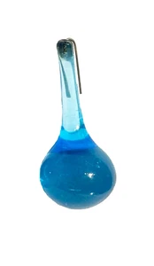 New: Vintage Aqua Turquoise Green 2-1/4" Murano FAT Teardrop prism - Picture 1 of 3