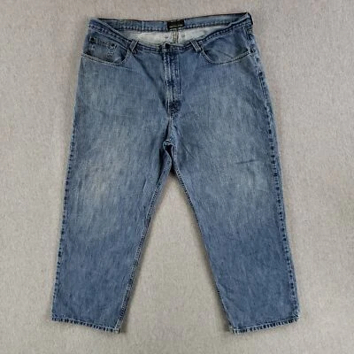 Pantalones de mezclilla vintage Axist 44x30 súper suaves rotos lavado a la piedra años 90 Foto 1 de 4