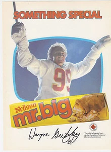 1982-83 NEILSON MR. BIG WAYNE GRETZKY PROMO AD FLYER OILERS KINGS RANGERS WHA - Picture 1 of 1