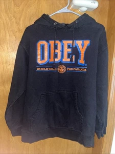 OBEY -OBEY WORLDWIDE PROPAGANDA MEDIUM PULLOVER HOODIE(B73) - Picture 1 of 7