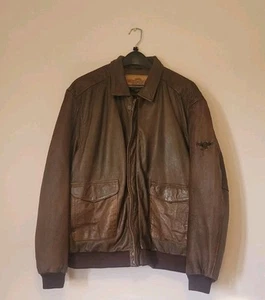 BH Vintage Lederjacke Herren XL Flieger Pilot Bomber Militär Fliegermantel - Bild 1 von 10