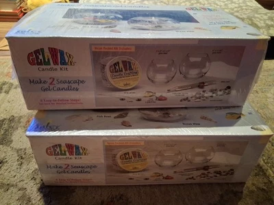lot of [2 ]Seascape Gel Candle Scenes  Candle Making Kit x2  - Image 1 of 4