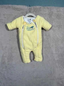 Baby Merlin's Magic Sleepsuit Small 3-6 Months Yellow Microfleece Swaddle Suit - Picture 1 of 3