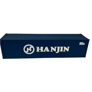 USA Trains G-scale HANJIN 40' Container Corrugated Sides Blue #R1724B - Picture 1 of 6