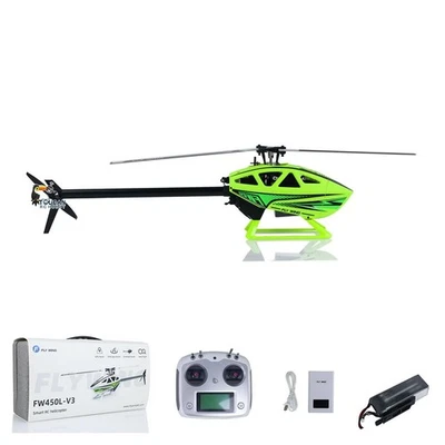 RC FLYWING 450L V3 RTF Smart Helicopter Drone GPS Hover Aerobatic One Key Return - Image 1 of 4