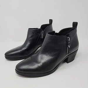 Vionic Womens Cecily Black Leather Booties Waterproof Ankle Boots Size 10 - Picture 1 of 7