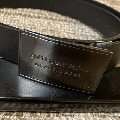 Cinturón Burberry Etiqueta Negra Hombre Accesorio Cinturón Colección Original Foto 1 de 3