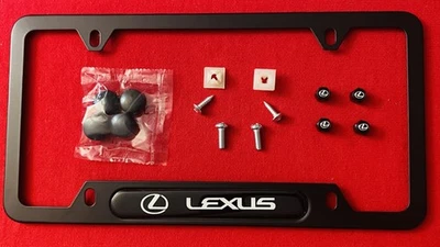Lexus Carbon Fiber Look License Plate Frame with Hardware - Image 1 of 4