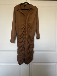 Torrid At The Knee Studio gerafftes Shirtkleid Größe 3 braun - Bild 1 von 6