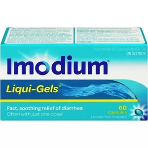 Imodium Diarrhea Relief, Liqui-Gels, 60 Capsules, Fresh from Canada, Immodium - Picture 1 of 1
