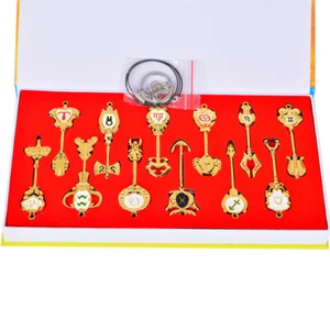 12pc/set Anime Fairy Tail Keychain Women Pendant Necklace Cosplay Birthday Gifts - Picture 1 of 9