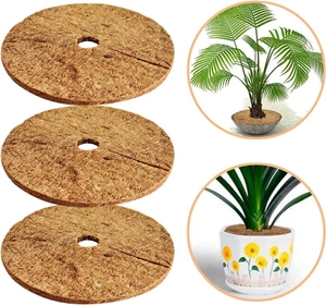 ZeeDix 3 Pcs Coconut Fibers Mulch Ring Tree Protector Mat, 24 Inch Coco Coir for - Picture 1 of 7