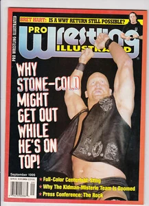 Pro Wrestling Illustrated September 1999 Stone Cold Steve Austin Bret Hart WWF - Picture 1 of 10