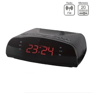 RADIO SVEGLIA DIGITALE DISPLAY LED RADIOSVEGLIA COMODINO FM 20 STAZIONI CR9905 - Foto 1 di 1