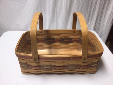 Large Royce Craft Basket 1997 with Liner and handles Cover