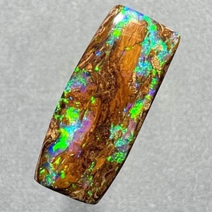 Electric Gem Colors * 6ct Natural Australian Solid Koroit Boulder Opalized Wood - Picture 1 of 6
