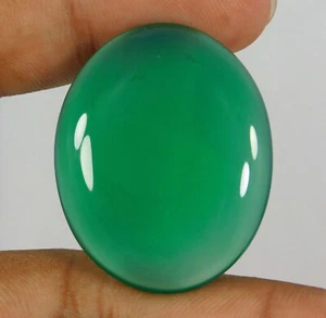48,45 CT ÓNIX VERDE NATURAL SOLEMANI HAKIK ÁGATA OVALADO CABUJÓN PIEDRA PRECIOSA SUELTA - Imagen 1 de 9