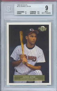 1992 - 93 FLEER EXCEL #210 DEREK JETER ROOKIE RC BGS MINT 9 .5 from Gem - Picture 1 of 5