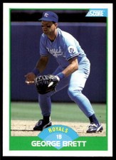 1989 Score 75a George Brett   Kansas City Royals  ERR Baseball Card