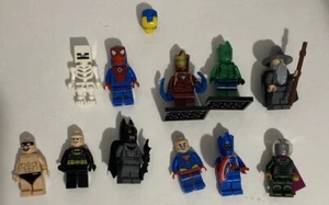 LEGO Marvel Super Hero Minifigure Lot Of 11 - Spiderman Ironman Batman Captain - Picture 1 of 5