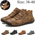 Mens Casual Leather Soft Sport Walking Shoes Boots Fashion Athletic Shoes