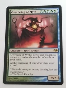 Magic the Gathering Eventide 1x SUPERBEING OF MYTH Azul Verde Raro Casi Nuevo Criatura - Imagen 1 de 4