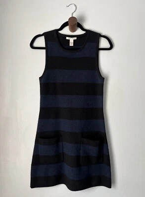 Saks Fifth Avenue Alice + Olivia Mod Wool Mini Dress Black Navy Size SM Goth - Image 1 of 4