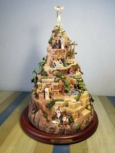 Thomas Kinkade Hawthorne Faith Mountain Masterpiece Edition Numbered Tree Lightd - Picture 1 of 12