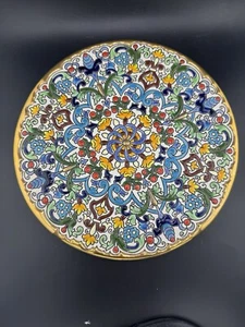 Colorful Wall Plate Hand Painted / See Photos. Excellent Colorful Decoration  - Picture 1 of 8