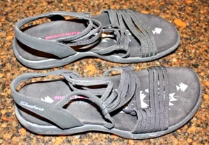 Skechers Reggae Slim Simply Stretch Memory Foam Sandalen schwarz Gr. 6 - Bild 1 von 6