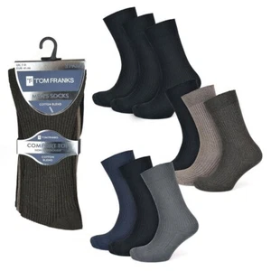 Herren Rjm Tom Franks Komfort Top Nicht Elastisch Rippen Socken Sk 613 - Bild 1 von 10